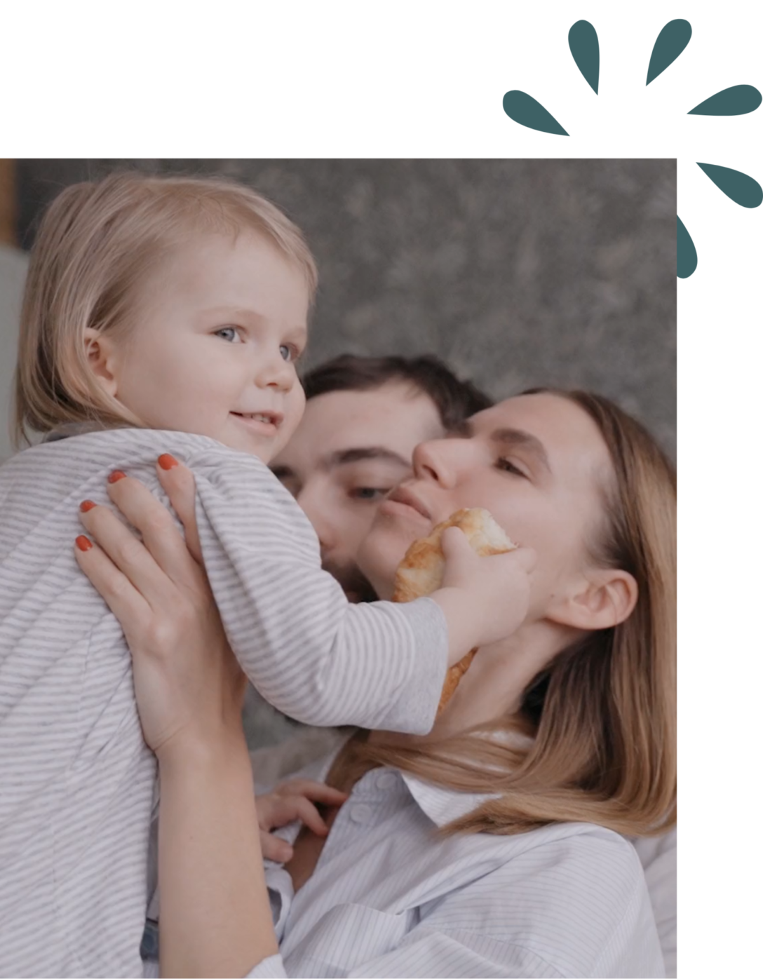 Couple holding baby