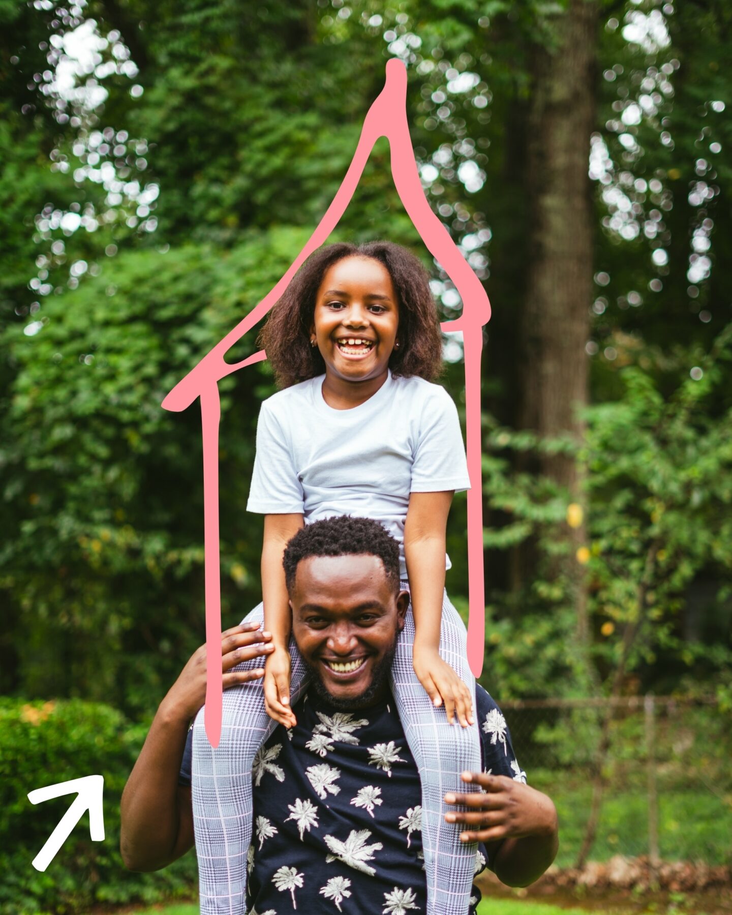 Man with child on his back